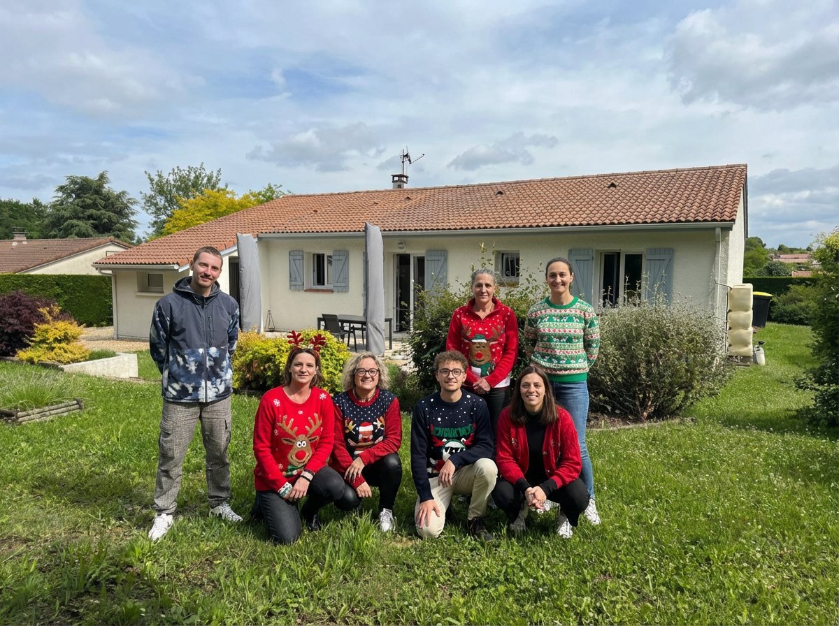 Équipe Handy Family Services devant la Maison Inclusive à Salleboœuf - Auxiliaires de vie sociale Gironde