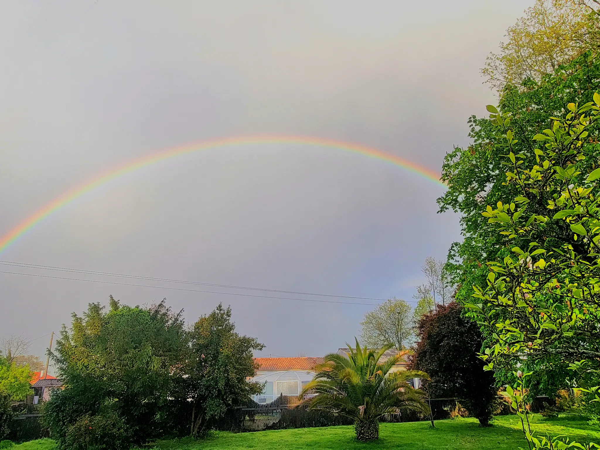 Jardin avec arc-en-ciel à Macau